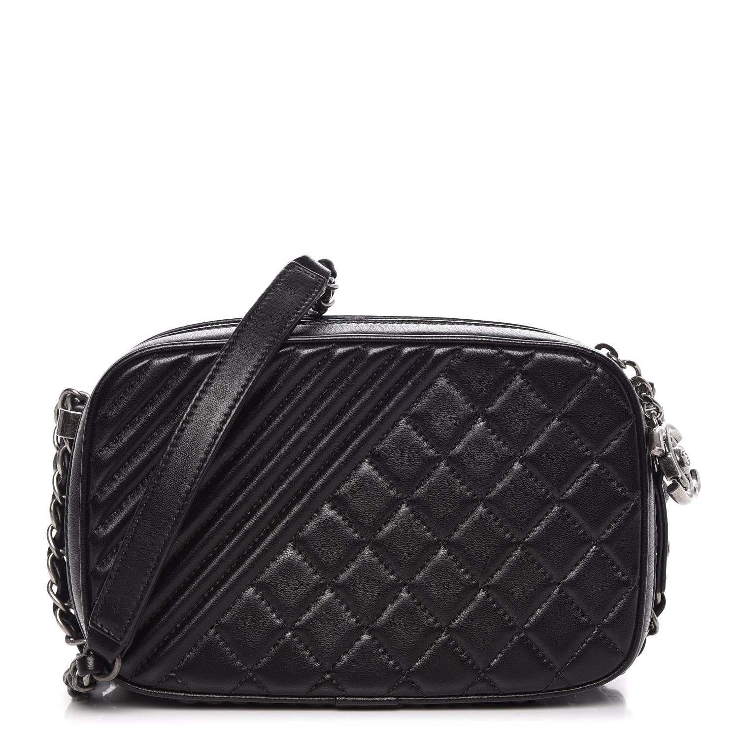 Chanel Lambskin Small Coco Boy Camera Case Black 1 of 9