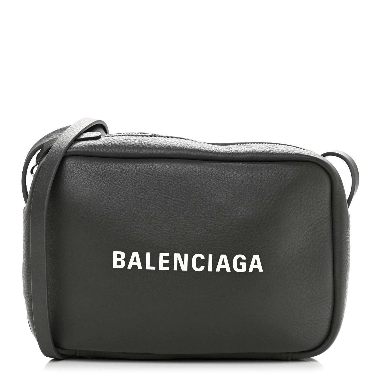 Balenciaga Smooth Calfskin Logo S Everyday Camera Bag Gris Fossile White 1 of 11