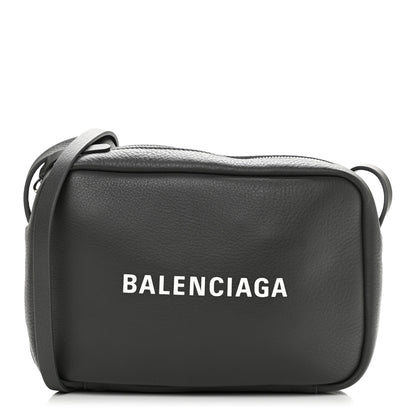 Balenciaga Smooth Calfskin Logo S Everyday Camera Bag Gris Fossile White 1 of 11