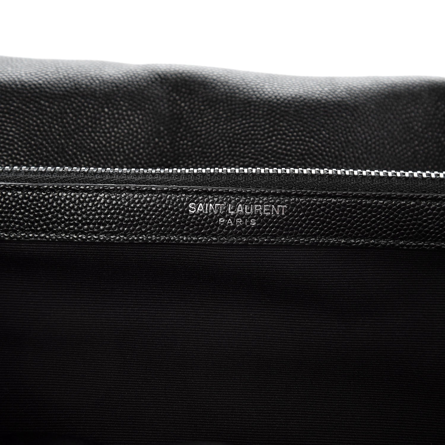 Saint Laurent Grain De Poudre Medium West Hollywood Monogram Fold-Over Black 6 of 7