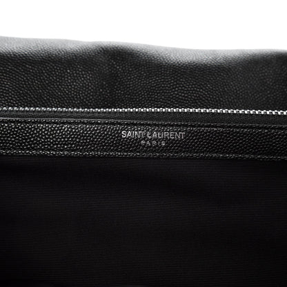 Saint Laurent Grain De Poudre Medium West Hollywood Monogram Fold-Over Black 6 of 7