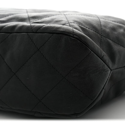 Chanel Calfskin Quilted Large Daily Hobo Black 10 of 10
