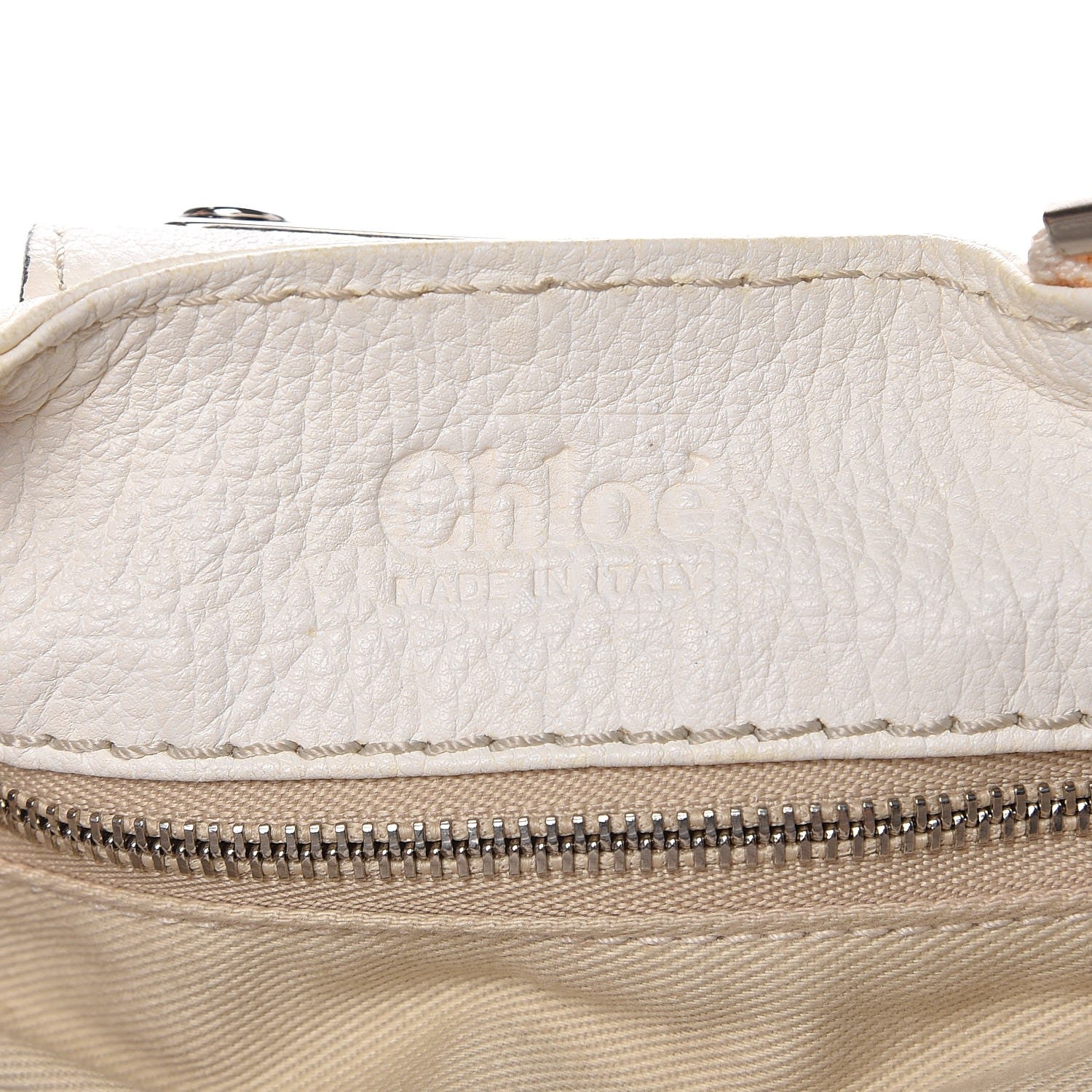 Chloe Calfskin Medium Paddington Satchel White 7 of 17