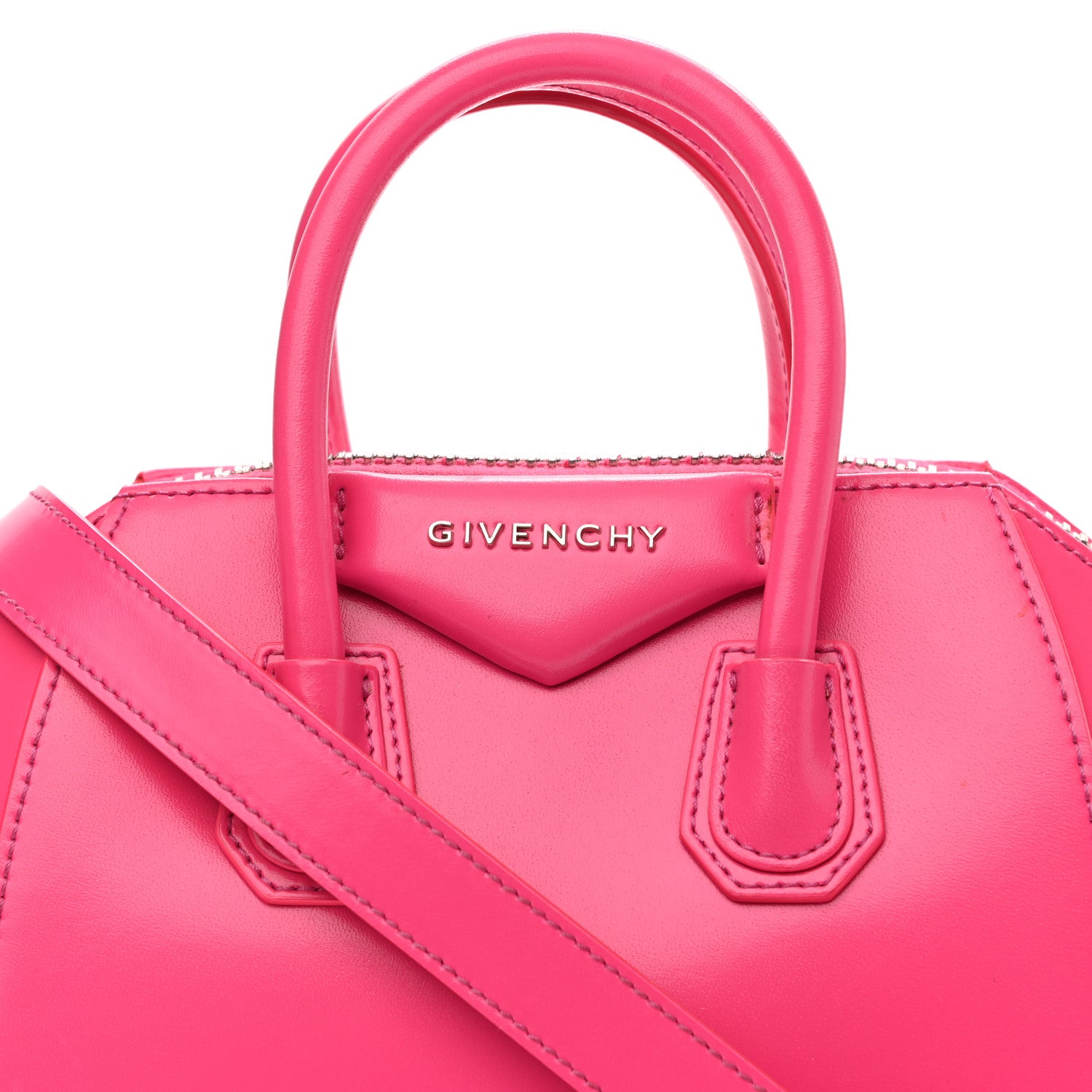 Givenchy Shiny Lord Calfskin Mini Antigona Shocking Pink 8 of 11