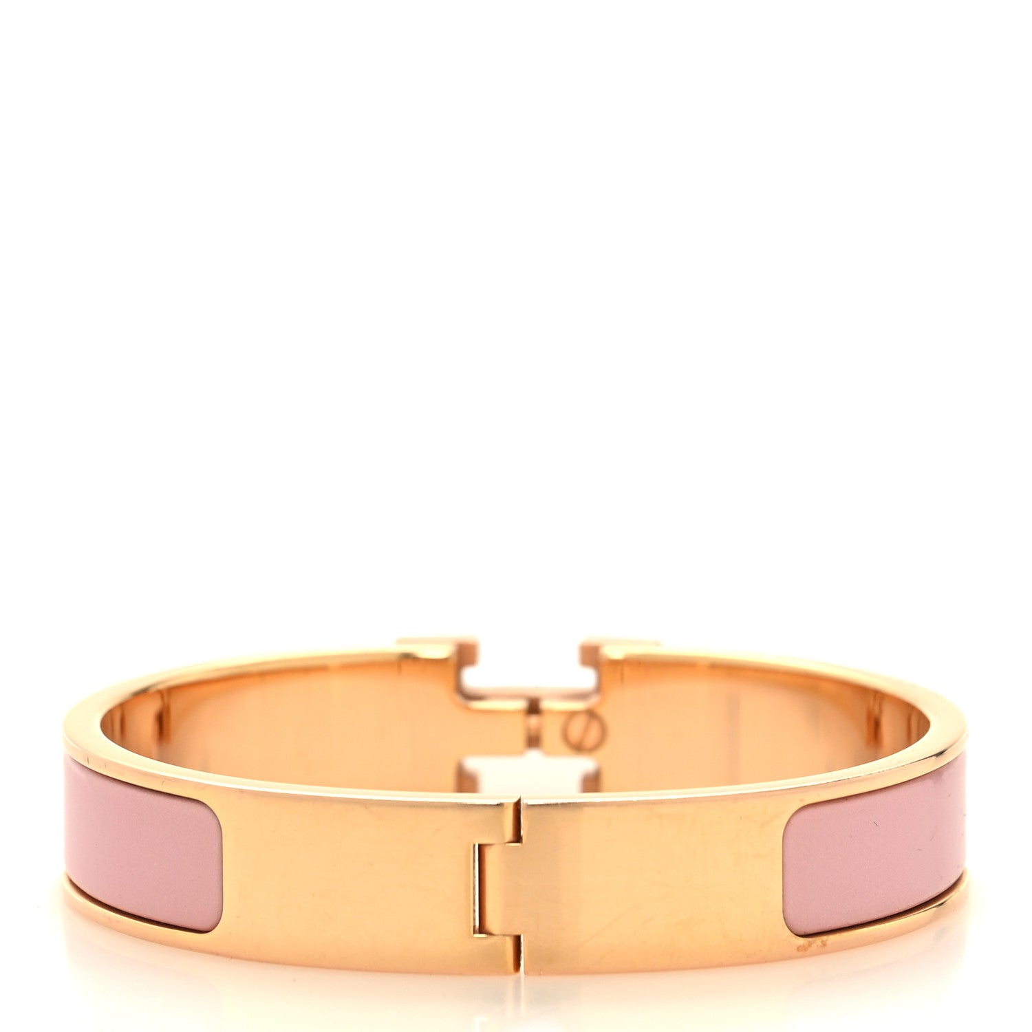 Hermes Enamel Narrow Clic Clac H Bracelet PM Rose Nacarat 3 of 7