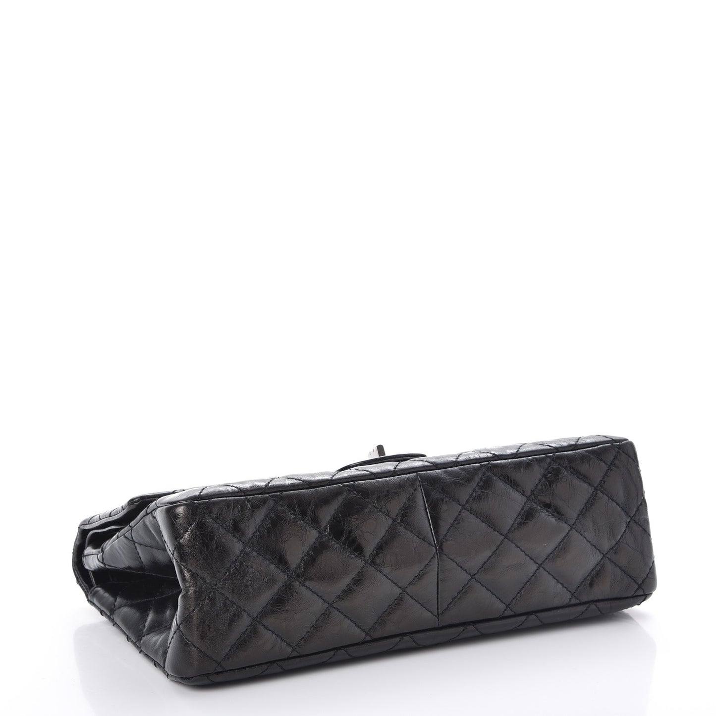 Metallic Aged Calfskin Quilted 2.55 Reissue 226 Flap Black