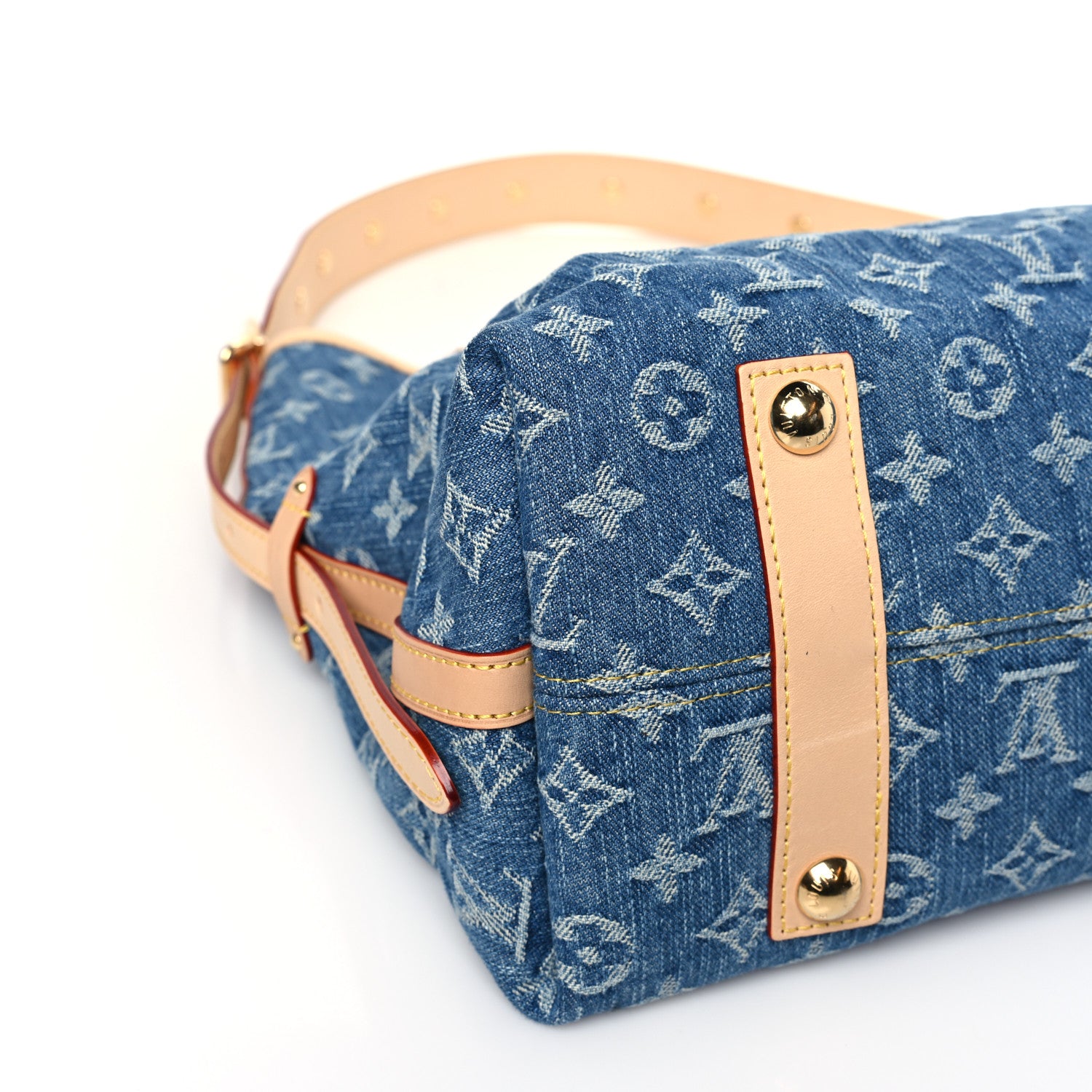Louis Vuitton Monogram Denim CarryAll MM Blue 8 of 9