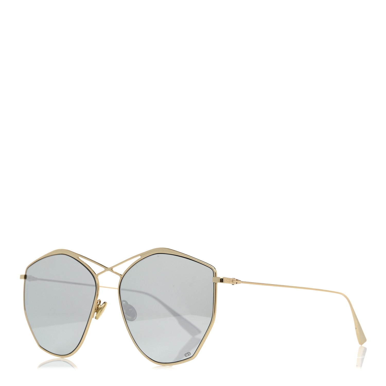 Christian Dior Metal Stellaire 4 Sunglasses Gold Grey 1 of 8