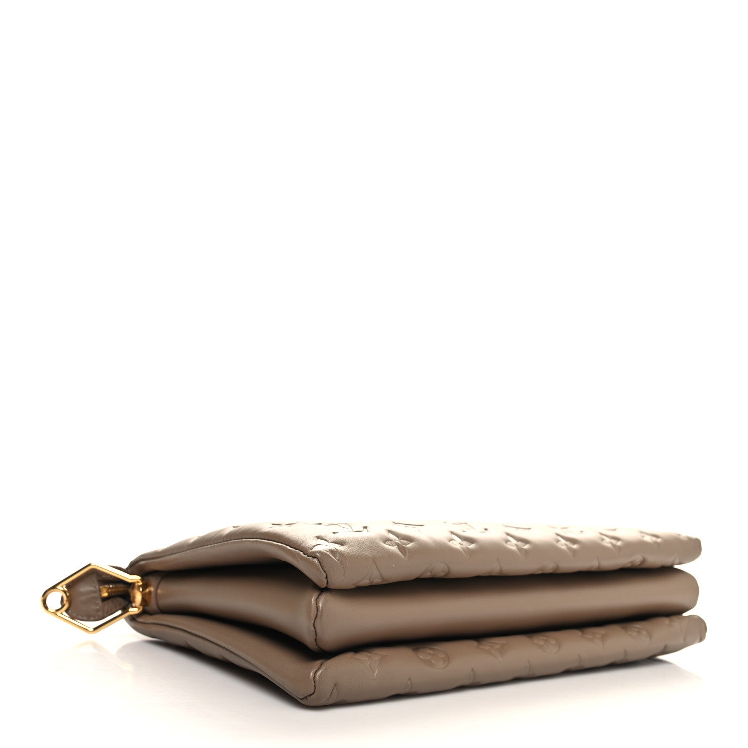 Louis Vuitton Lambskin Embossed Monogram Coussin MM Taupe 4 of 11