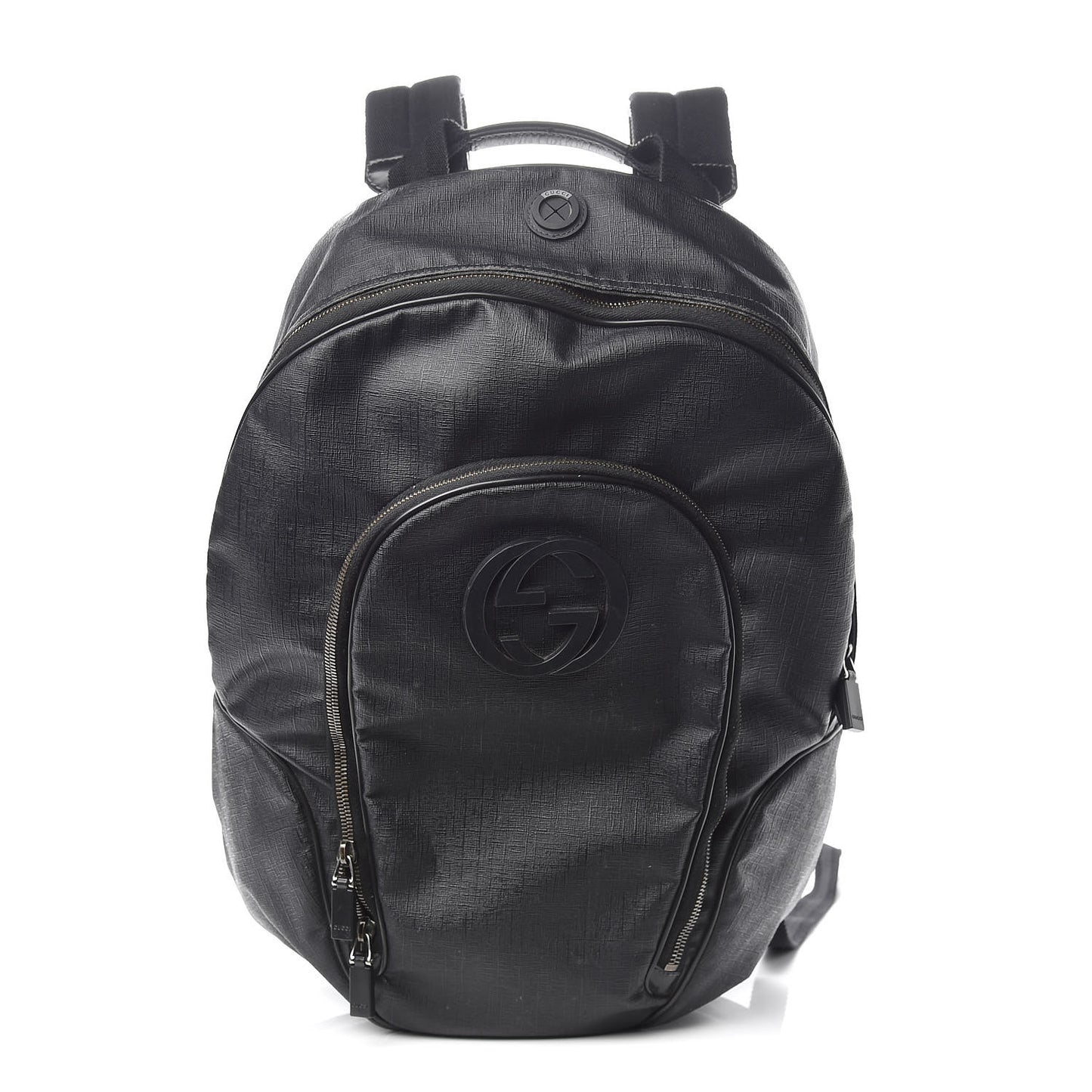 Coated Canvas Interlocking G Travel Backpack Black