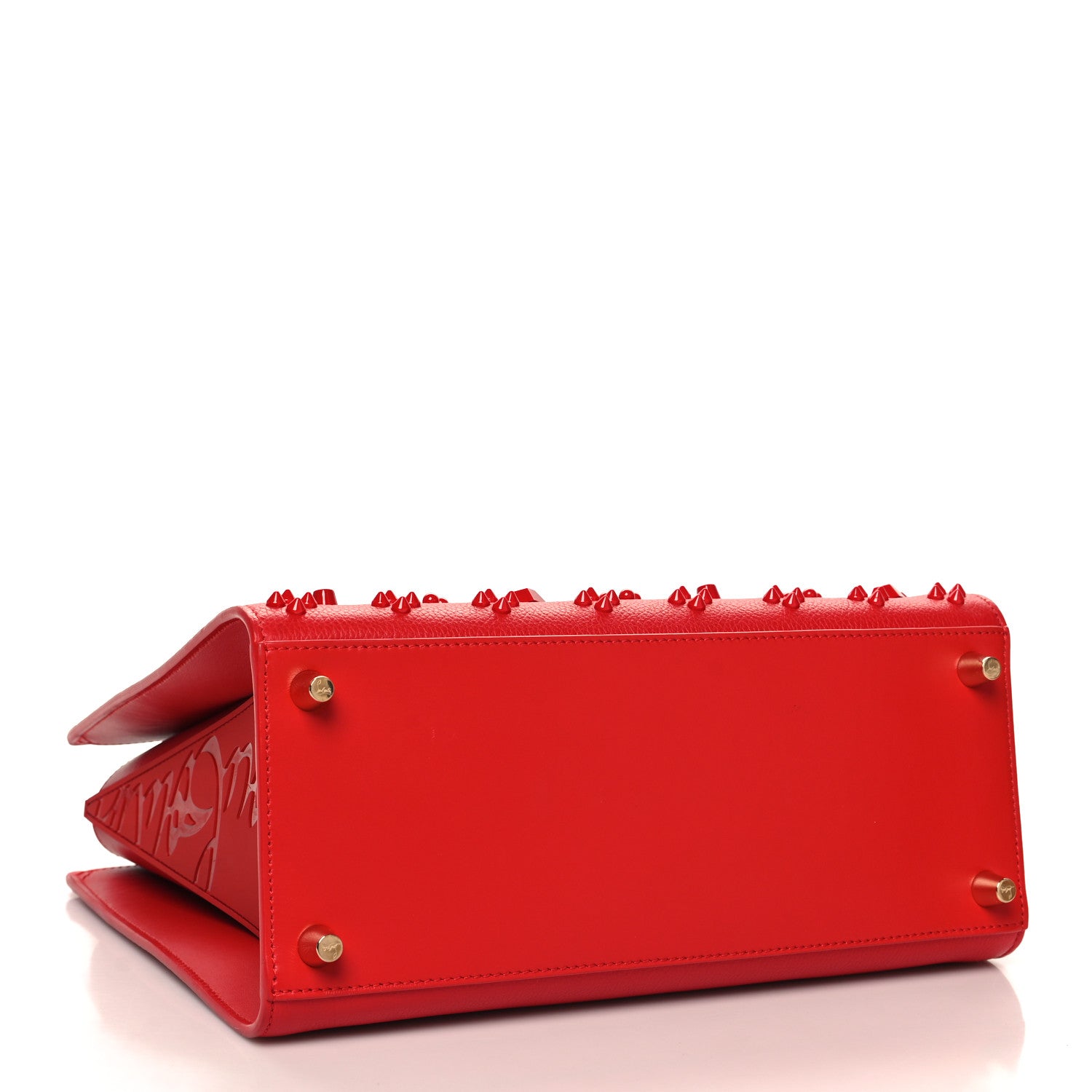 Christian Louboutin Calfskin Spikes Medium Paloma Red 4 of 10