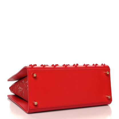 Christian Louboutin Calfskin Spikes Medium Paloma Red 4 of 10