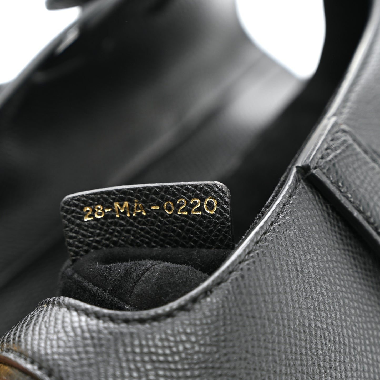 Grained Calfskin Mini Saddle Bag Black