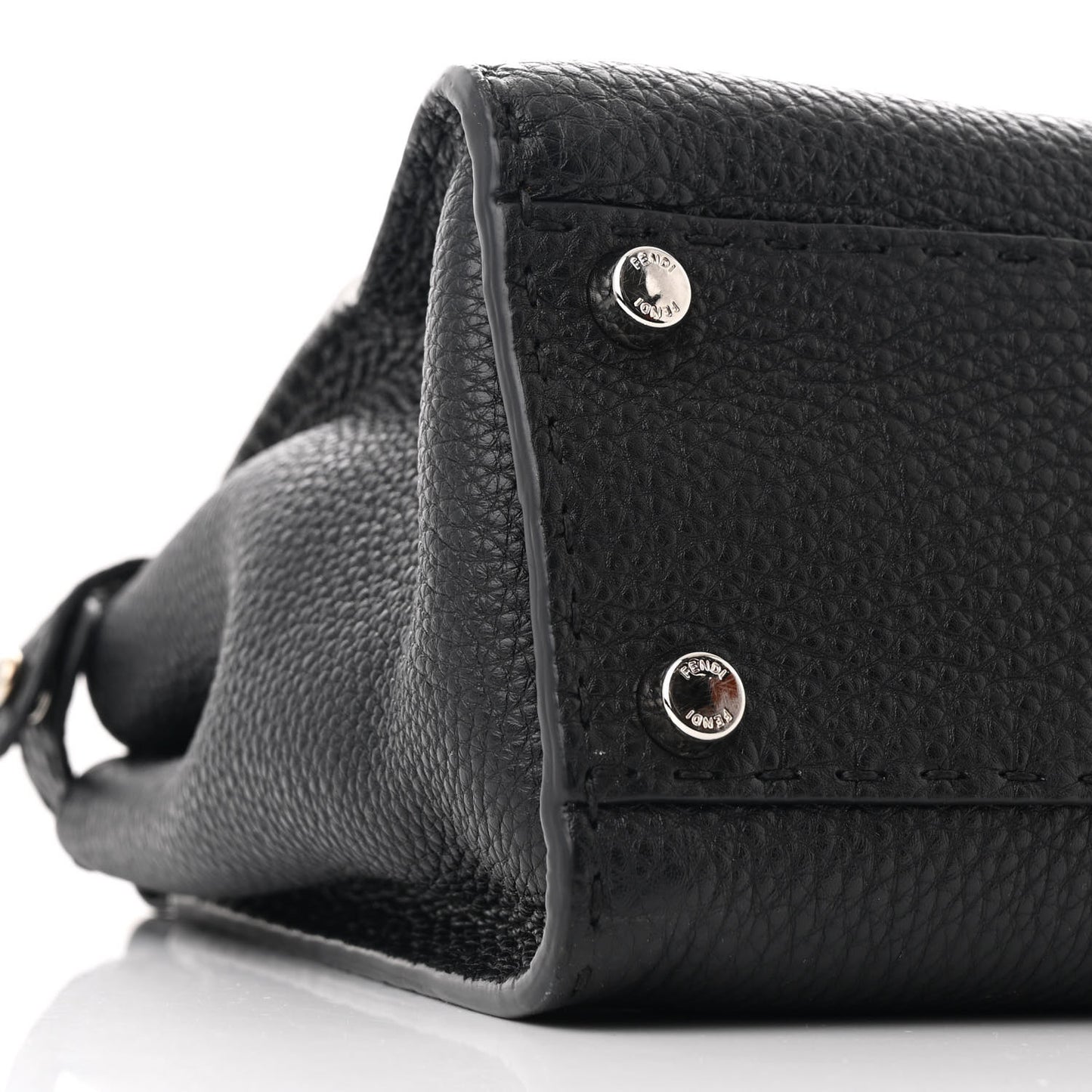 Cuoio Romano Selleria Bi-Color Medium Peekaboo Iconic Satchel Black Mou Black Mou