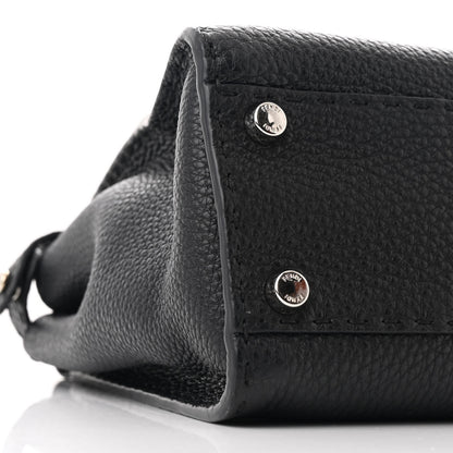 Fendi Cuoio Romano Selleria Bi-Color Medium Peekaboo Iconic Satchel Black Mou Black Mou 10 of 11