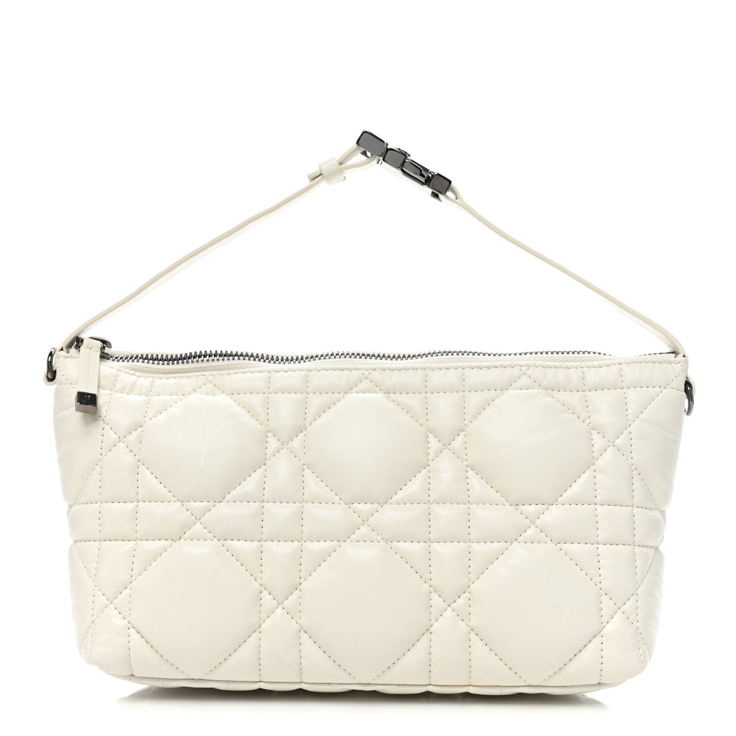 Calfskin Macrocannage Medium Diortravel Nomad Pouch Latte