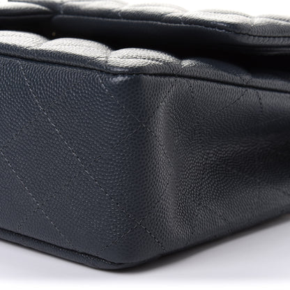 Chanel Caviar Quilted Medium Double Flap Dark Grey 9 of 10