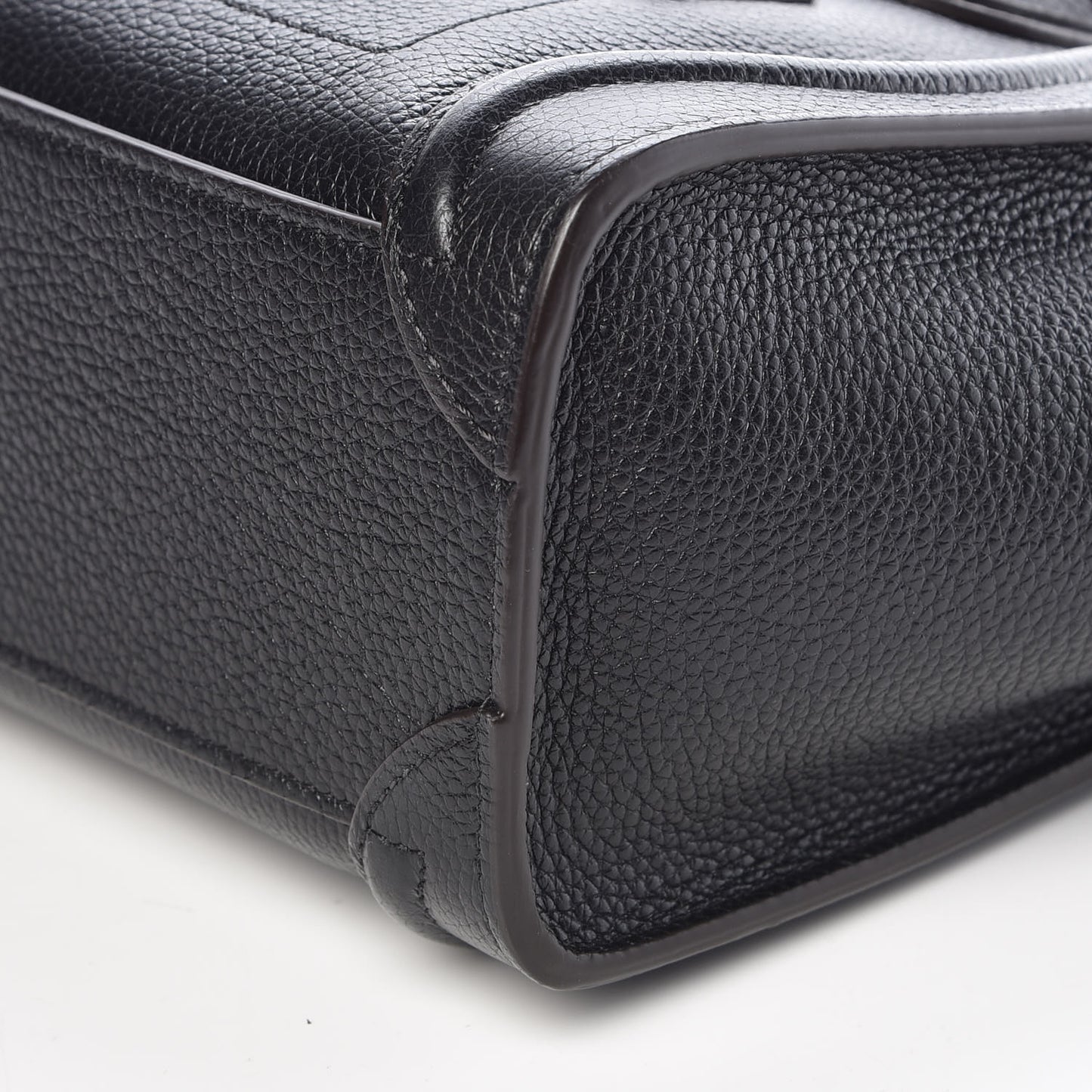 Drummed Calfskin Nano Luggage Black