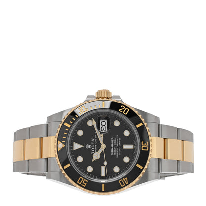 Rolex Stainless Steel 18K Yellow Gold 41mm Submariner Date Watch Black 126613LN 2 of 5
