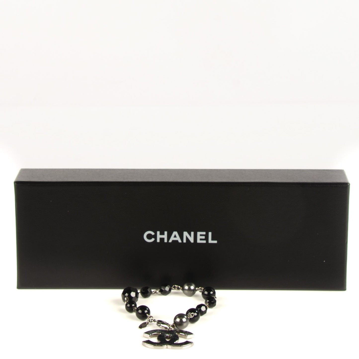 Beaded CC Bracelet Black