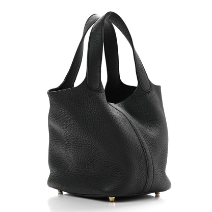 Hermes Taurillon Clemence Picotin Lock 18 PM Black 3 of 14