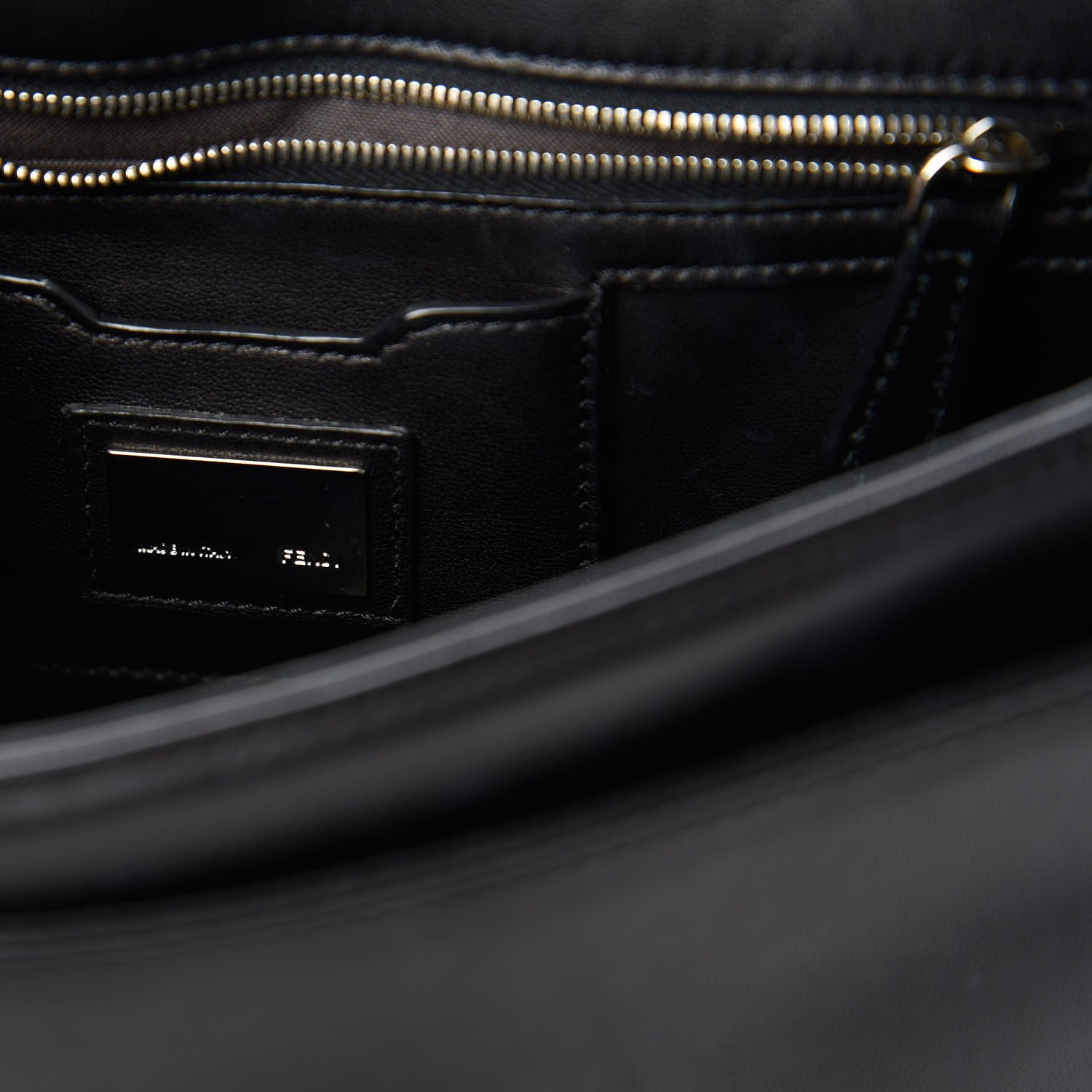 Fendi Nappa Be Baguette Crossbody Bag Black 8 of 10