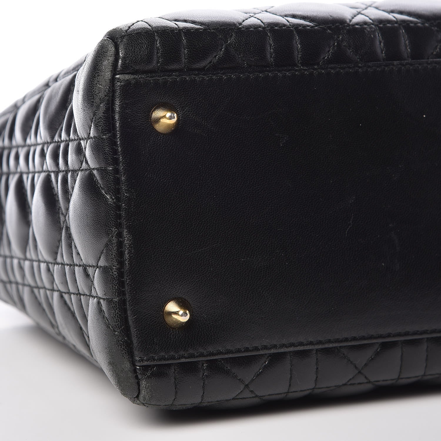 Christian Dior Lambskin Cannage Medium Lady Dior Black 15 of 21