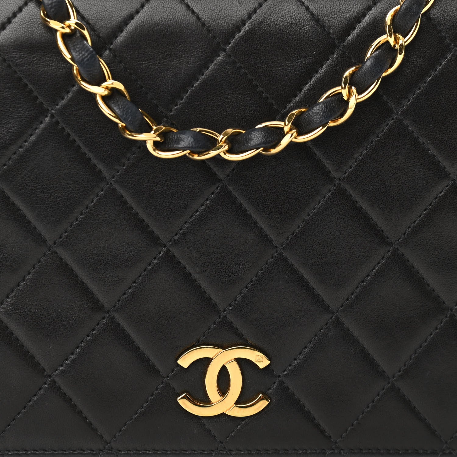 Chanel Lambskin Quilted Small Single Flap Black 8 of 12