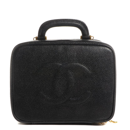 Chanel Caviar Cosmetic Train Case Black 1 of 8