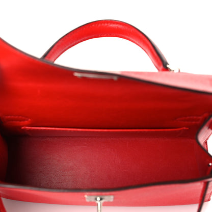 Hermes Chevre Mysore Mini Kelly Sellier 20 Rouge de Coeur 5 of 9