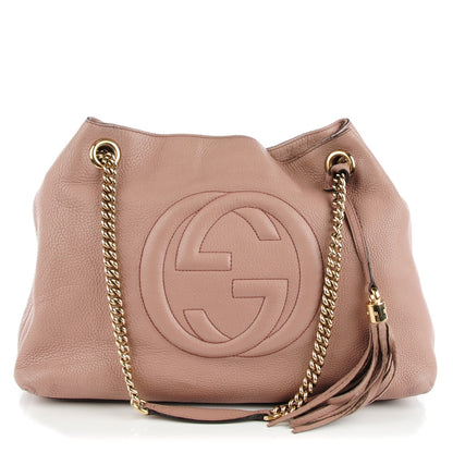 Gucci Cellarius Calfskin Medium Soho Chain Shoulder Bag Dark Cipria 1 of 10