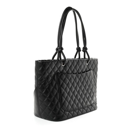 Chanel Calfskin Quilted Large Cambon Tote Black 3 of 11