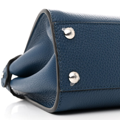 Fendi Cuoio Romano Selleria Macro Stitchings Mini Peekaboo Iconic Satchel Placca Argento 10 of 11