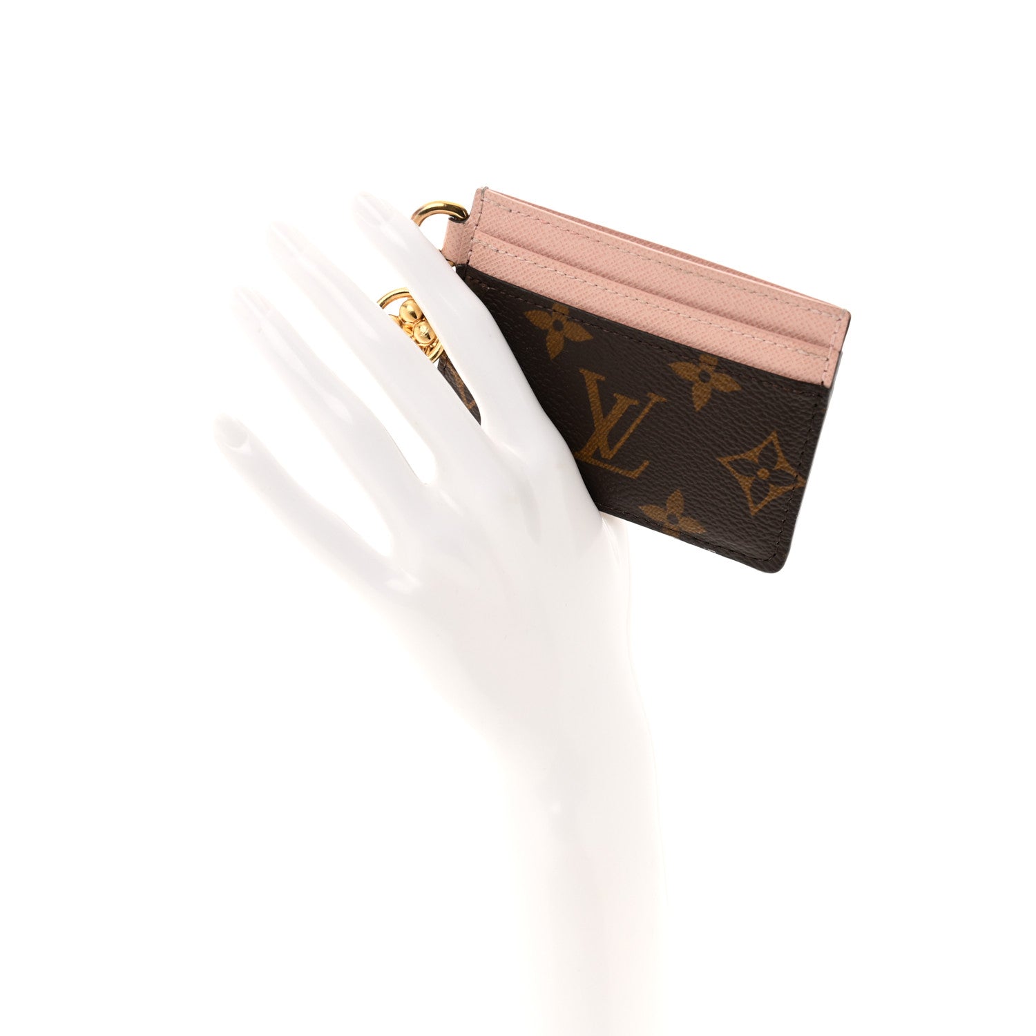 Louis Vuitton Monogram LV Charms Card Holder Rose Ballerine 2 of 9