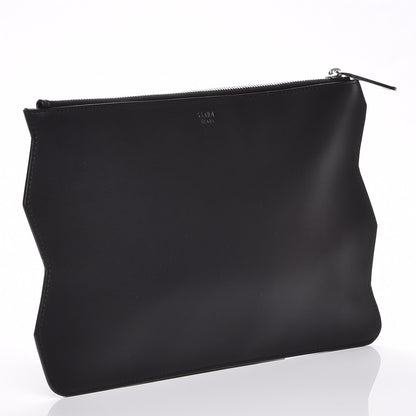 Fendi Vitello Elite Chevron No Words Faces Pouch Multicolor Black 3 of 8