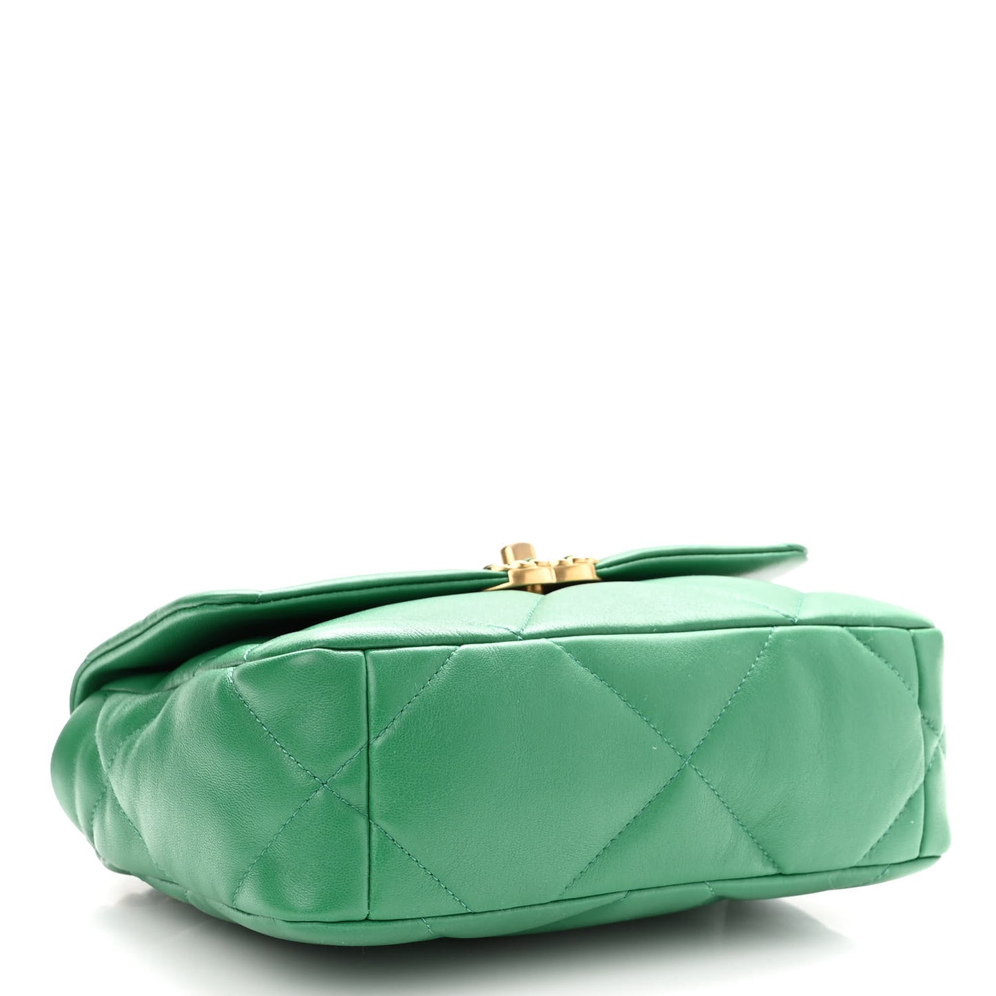 Lambskin Quilted Medium Chanel 19 Flap Green