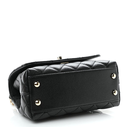 Chanel Caviar Quilted Extra Mini Coco Handle Flap Black 3 of 9