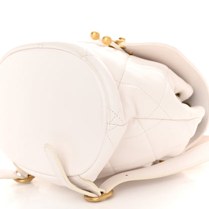 Chanel Lambskin Quilted Backpack White 10 of 10