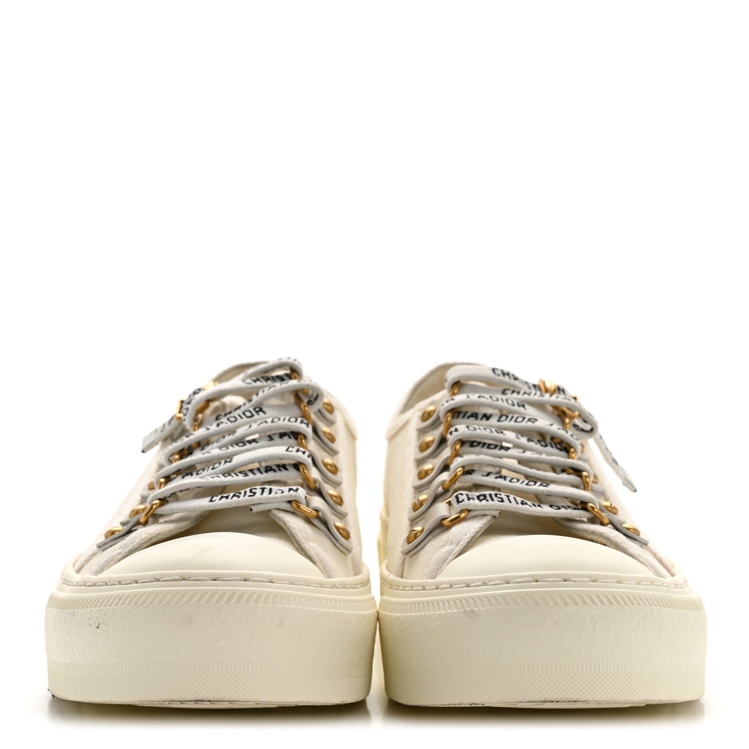 Christian Dior Canvas Walk'N'Dior Low Top Sneakers 36.5 White 3 of 9