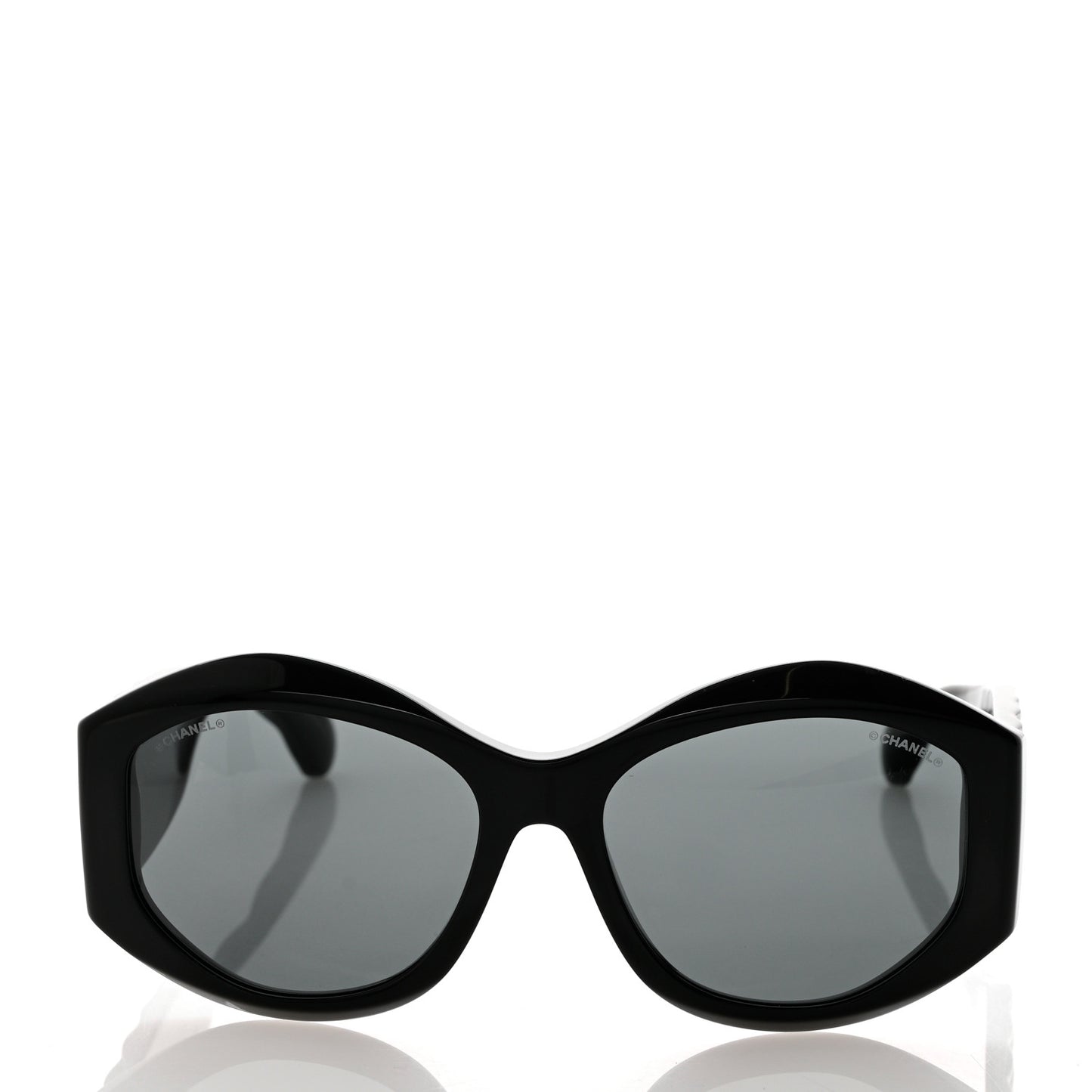 Acetate Quilted CC Sunglasses 5486 Black