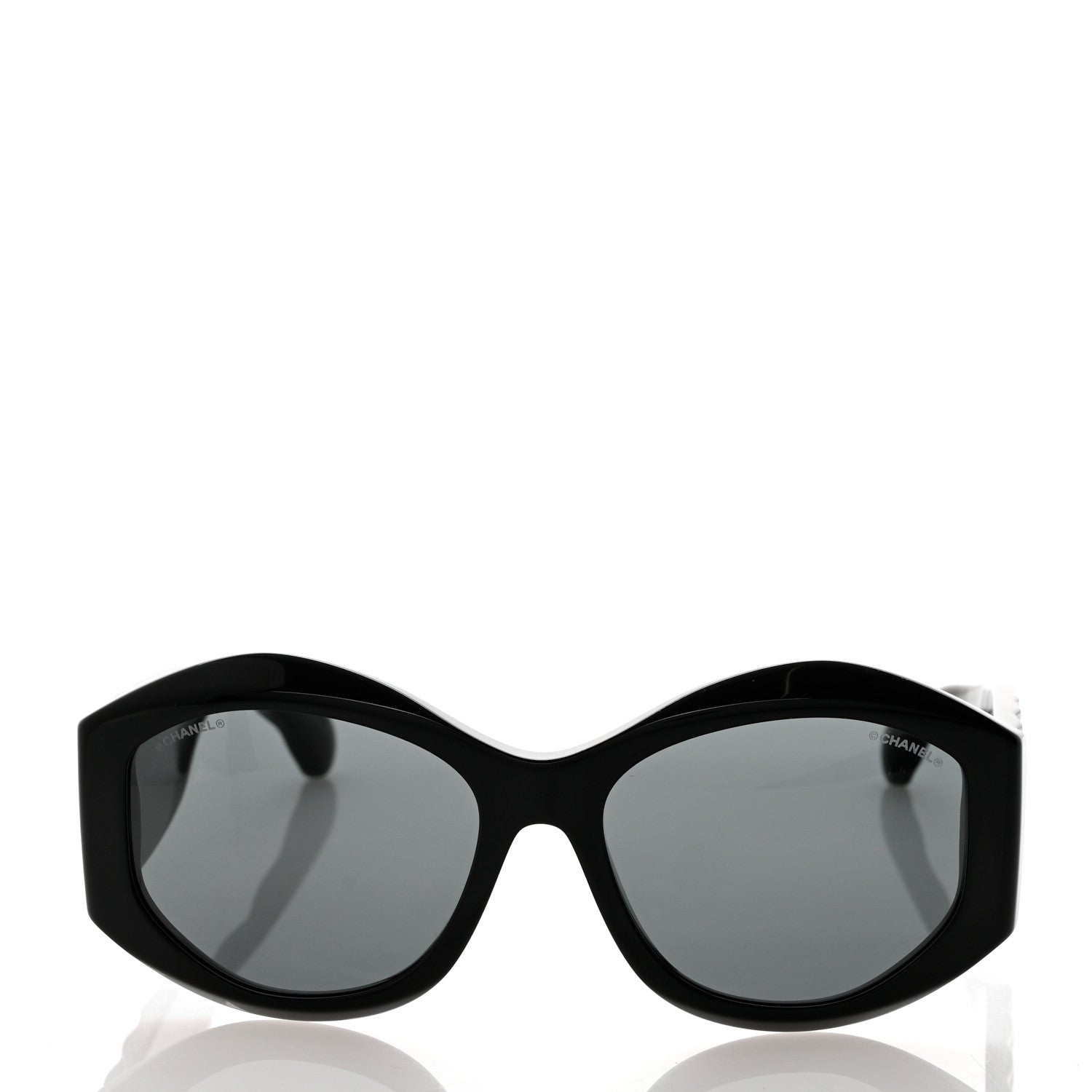 Chanel Acetate Quilted CC Sunglasses 5486 Black 2 of 8