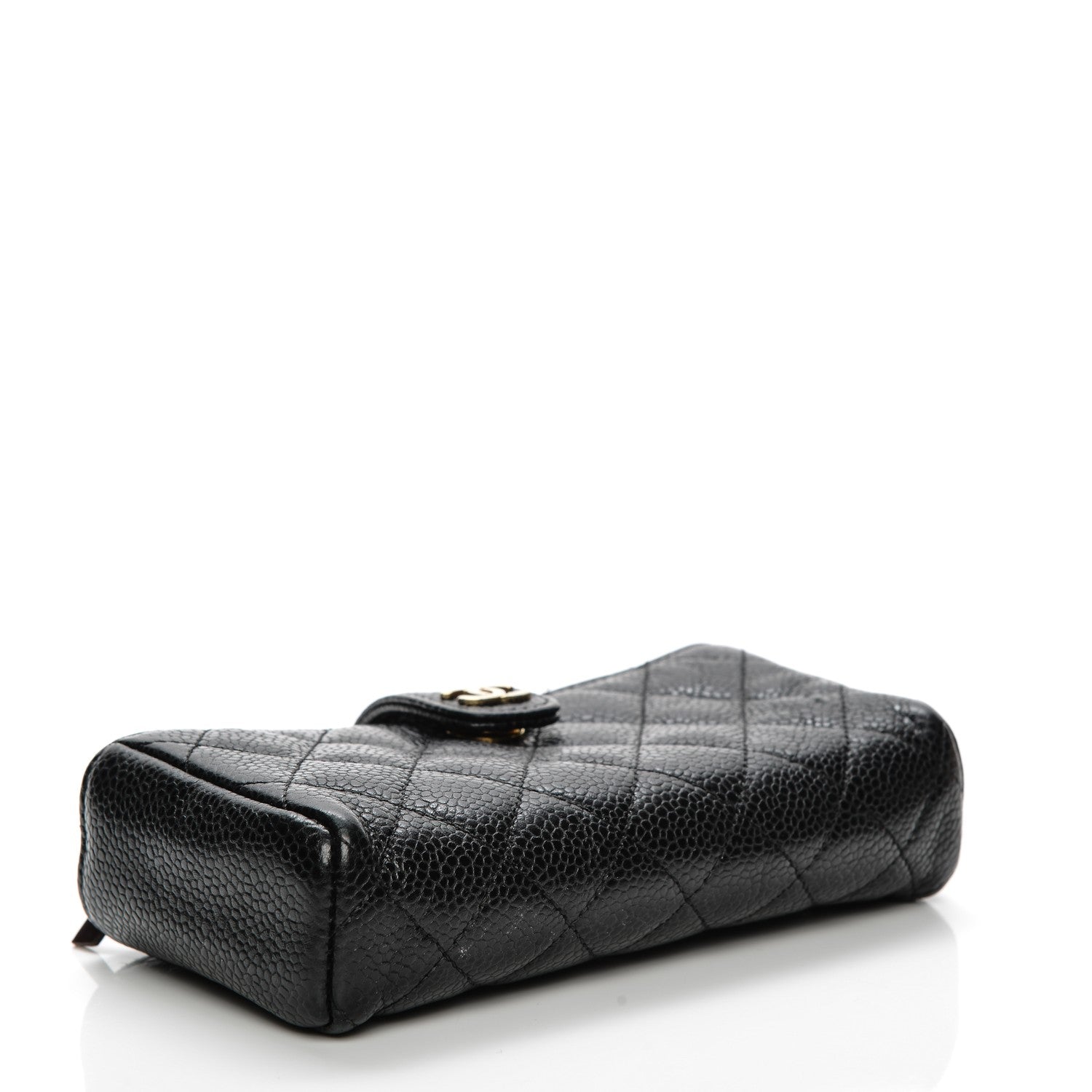 Chanel Caviar Quilted Mini Phone Holder Clutch Black 4 of 9