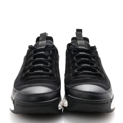 Chanel Velvet Calfskin Mixed Fibers CC Sneakers 38.5 Black 3 of 9