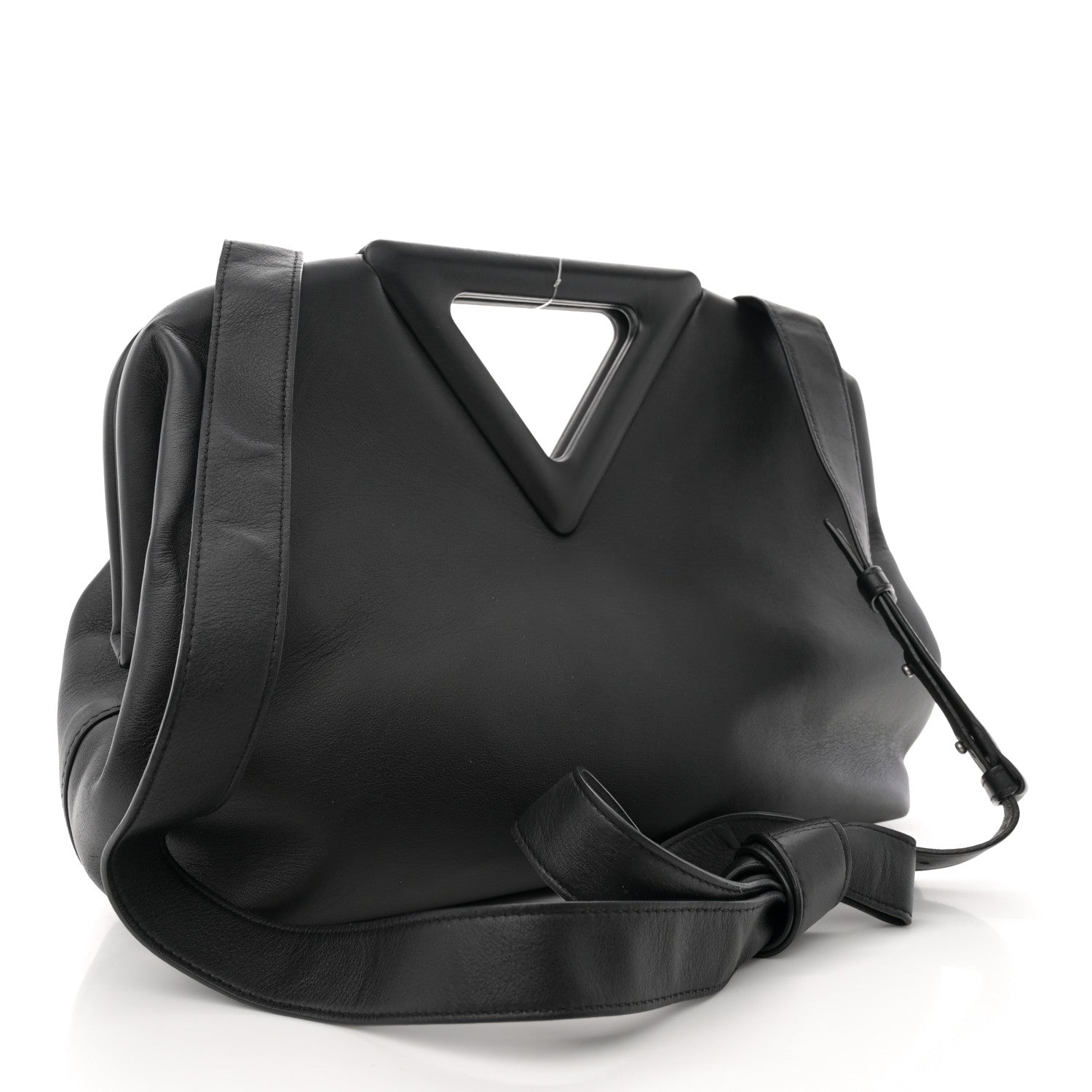 Bottega Veneta Calfskin Medium The Point Triangle Bag Black 3 of 11