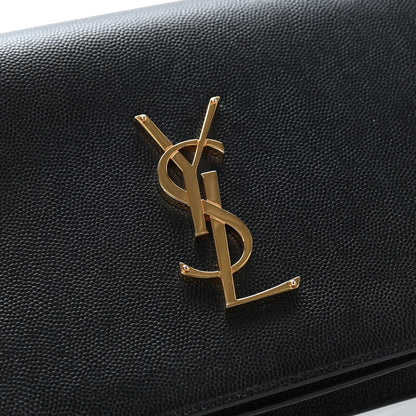 Saint Laurent Grain De Poudre Classic Monogram Kate Clutch Black 13 of 13