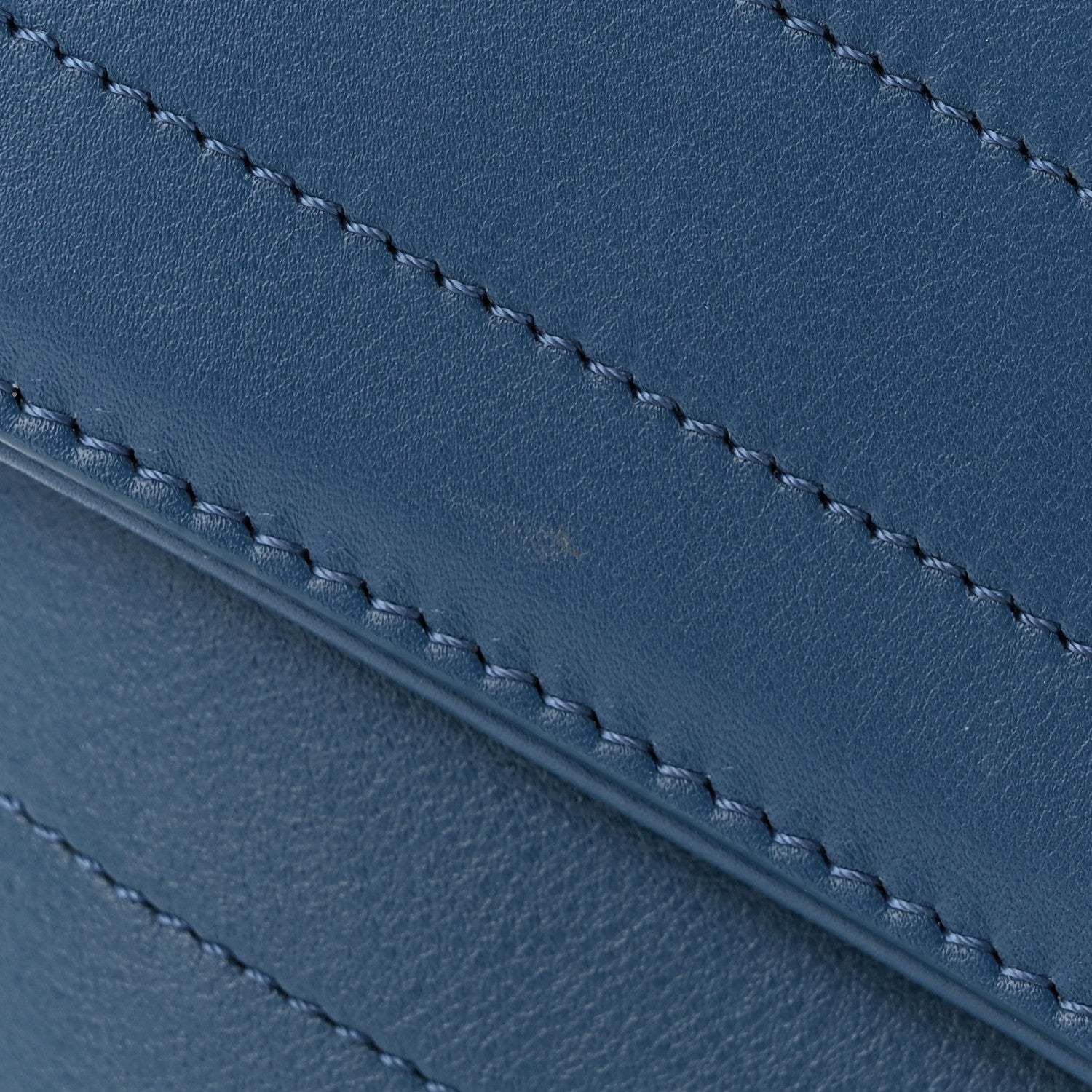 Chanel Calfskin Chevron Stitched Coco Waist Bag Blue 11 of 15