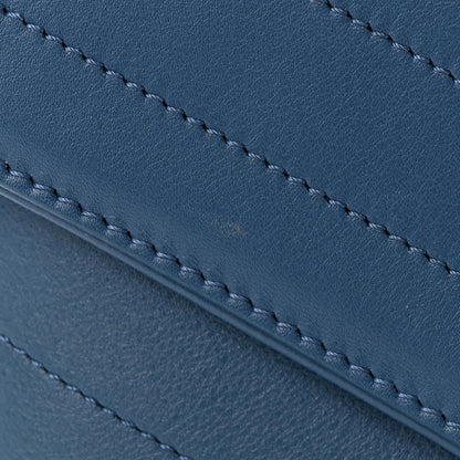 Chanel Calfskin Chevron Stitched Coco Waist Bag Blue 11 of 15