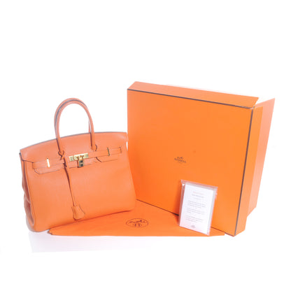 Hermes Togo Birkin 35 Orange 5 of 9