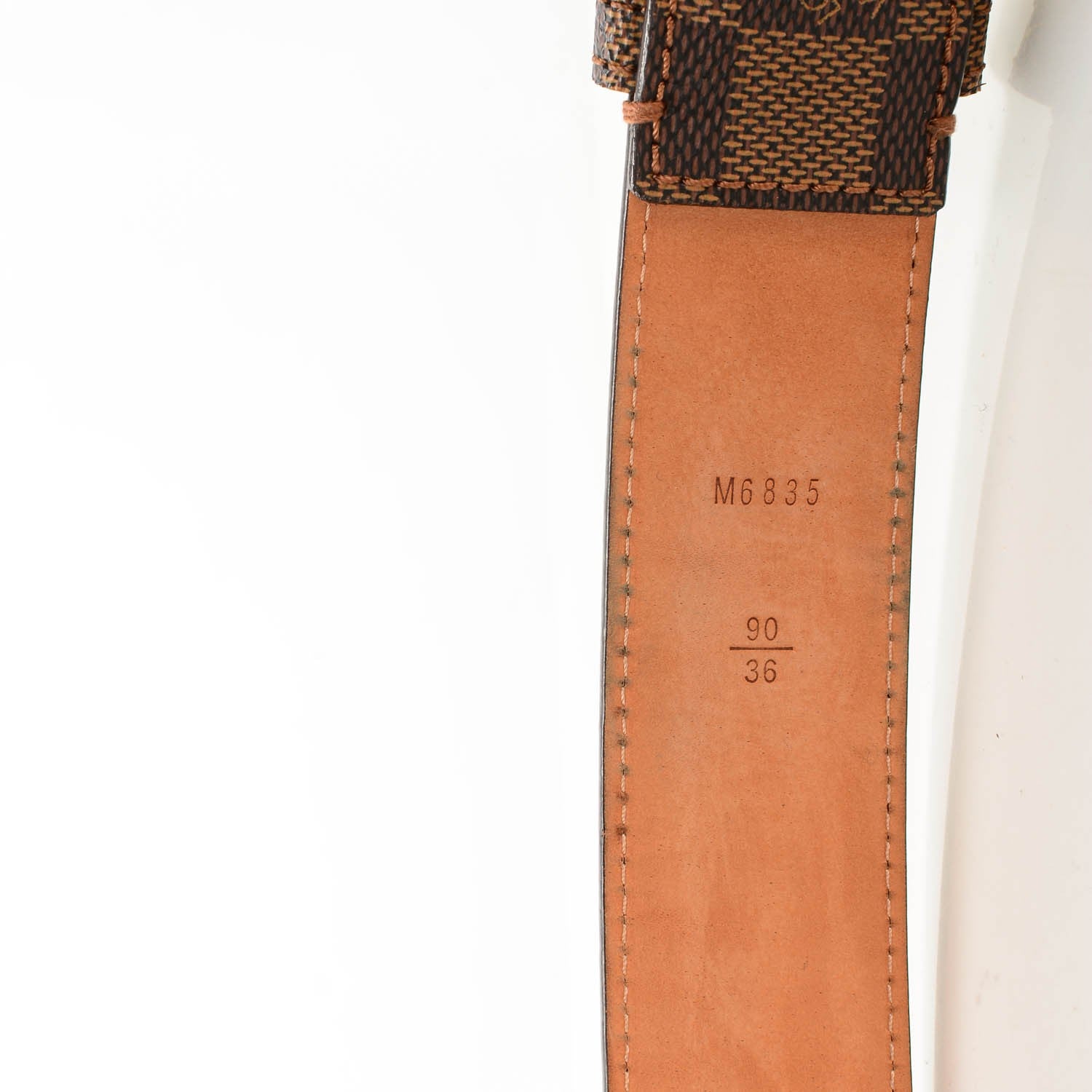 Louis Vuitton Damier Ebene Riveted 35mm Belt 90 36 3 of 7