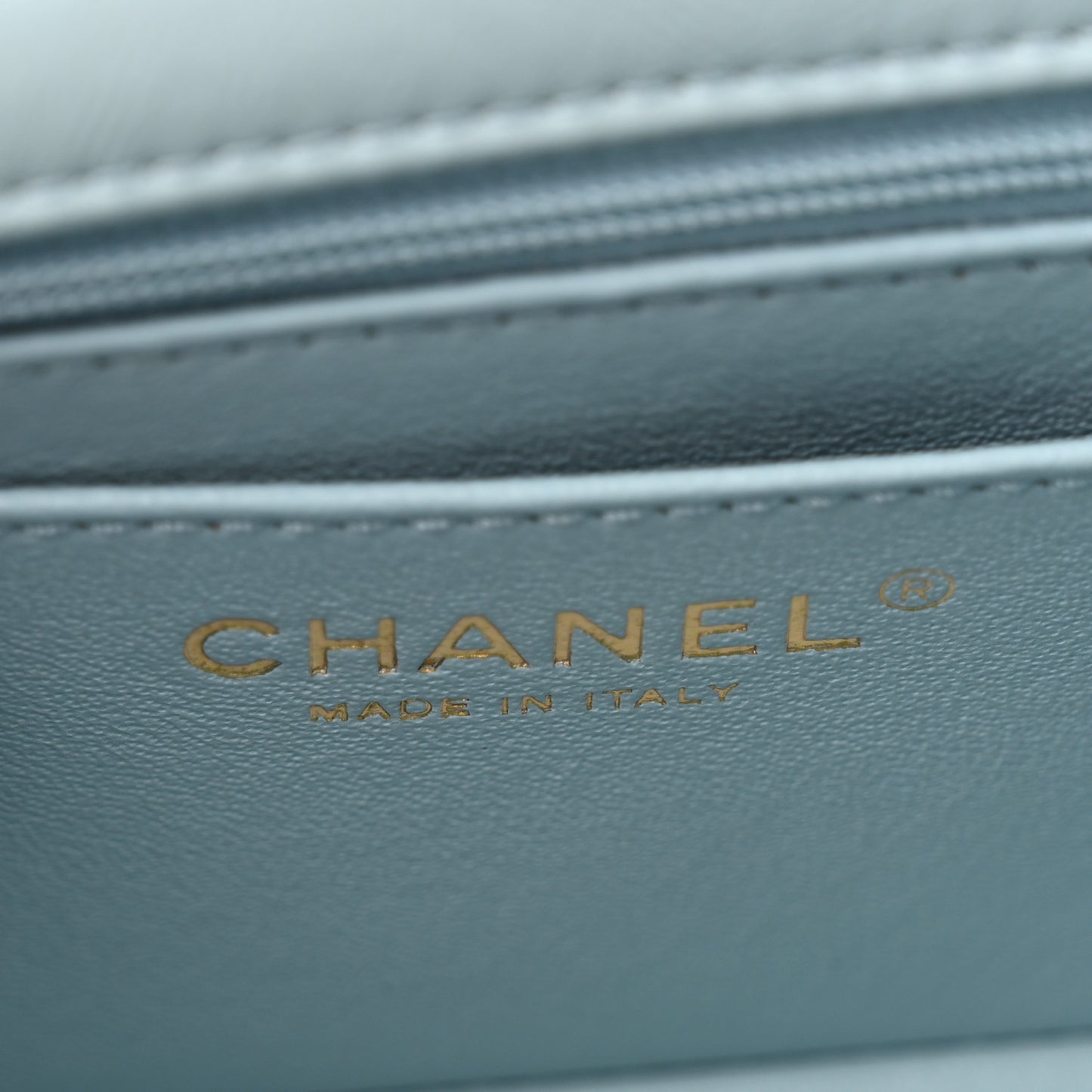Aged Calfskin Quilted 2.55 Reissue Mini Flap Light Blue